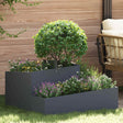 Vidaxl plantenbak antraciet 80 x 80 x 50 cm koudgewalst staal