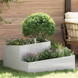 Vidaxl tuin bloempot zilver 80 x 80 x 50 cm roestvrij staal
