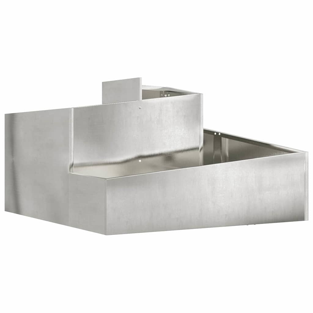 Vidaxl tuin bloempot zilver 80 x 80 x 50 cm roestvrij staal