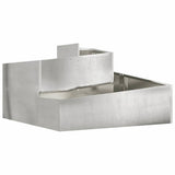 Vidaxl tuin bloempot zilver 80 x 80 x 50 cm roestvrij staal