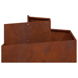 Vidaxl tuin bloempot bruin 80 x 80 x 50 cm cortenstaal