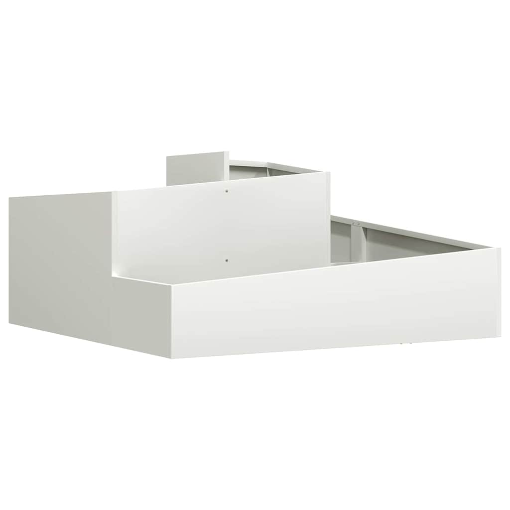 Vidaxl tuin bloempot wit 100 x 100 x 50 cm koudgewalst staal