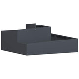 Vidaxl tuin bloempot antraciet 100 x 100 x 50 cm koudgewalst staal
