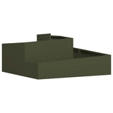 Vidaxl tuin bloempot olijf groen 100 x 100 x 50 cm koudgewalst staal