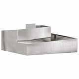 Vidaxl tuin bloempot zilver 100 x 100 x 50 cm roestvrij staal