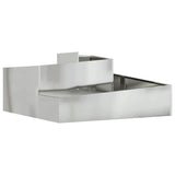Vidaxl tuin bloempot zilver 100 x 100 x 50 cm gegalvaniseerd staal