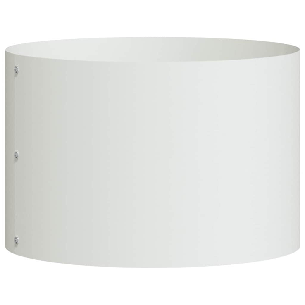 Vidaxl plantenring wit 30 x 30 x 20 cm koudgewalst staal