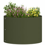 Vidaxl plantenring olijf groen 30 x 30 x 20 cm koudgewalst staal