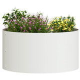 Vidaxl plantenring 5 pcs wit 40 x 40 x 20 cm koudgewalst staal
