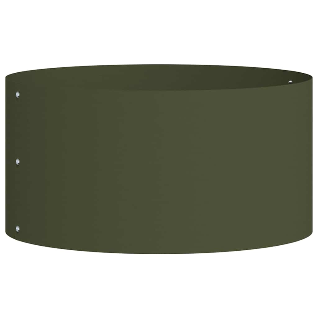 Vidaxl plantenring olijf groen 40 x 40 x 20 cm koudgewalst staal