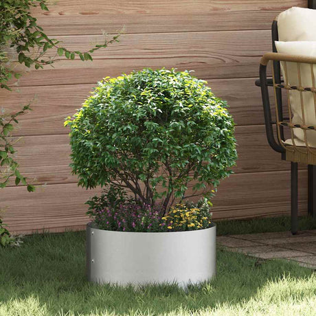 Vidaxl plantenring 5 st zilver 40 x 40 x 20 cm roestvrij staal