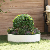 Vidaxl plantenring 5 pcs wit 80 x 80 x 20 cm koudgewalst staal