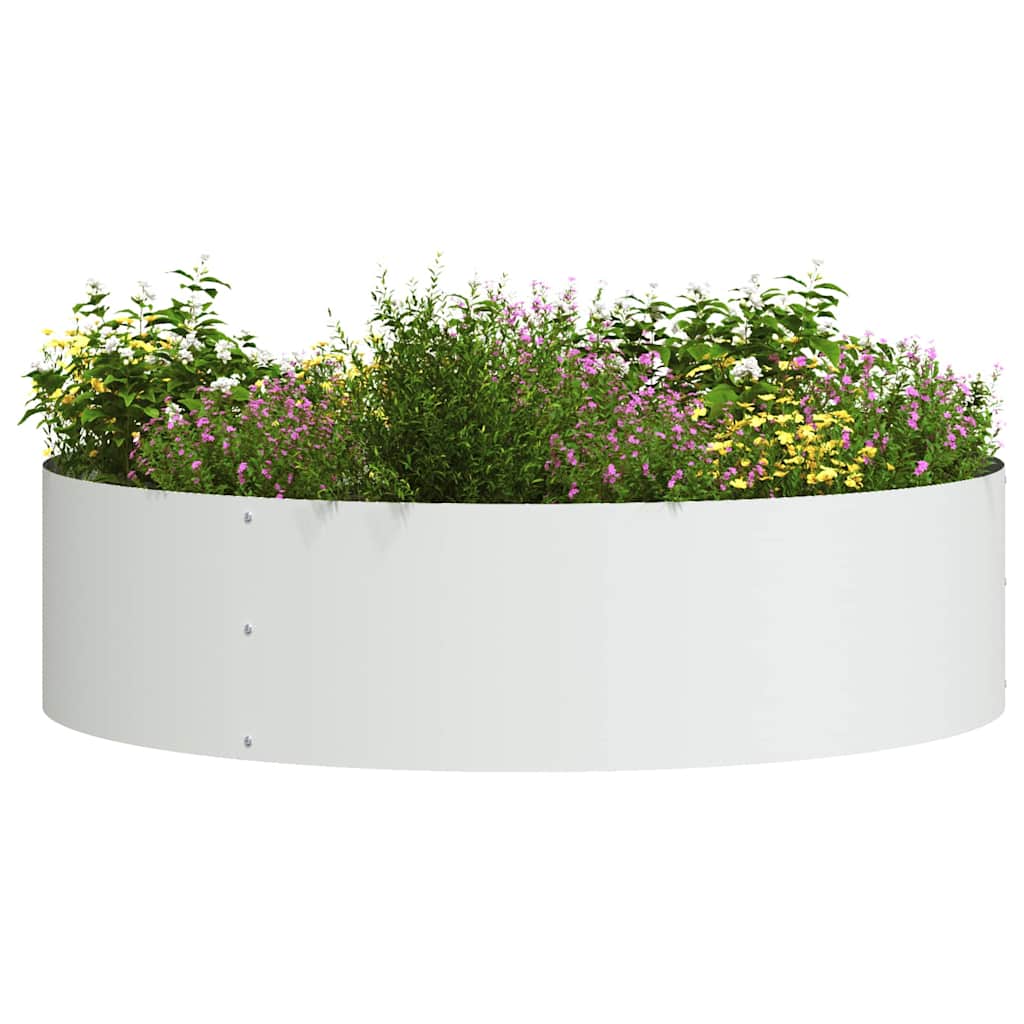 Vidaxl plantenring 5 pcs wit 80 x 80 x 20 cm koudgewalst staal