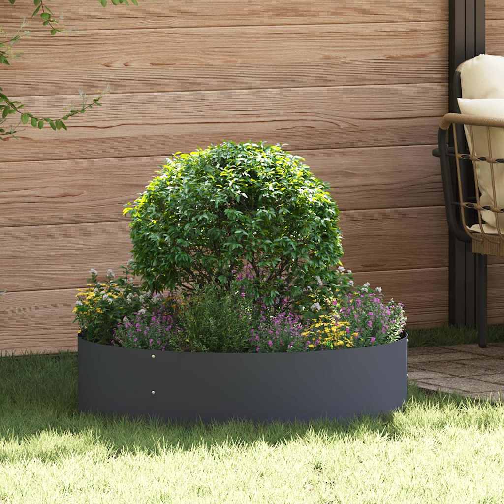 Vidaxl plantenring 5 st antraciet 80 x 80 x 20 cm koudgewalst staal