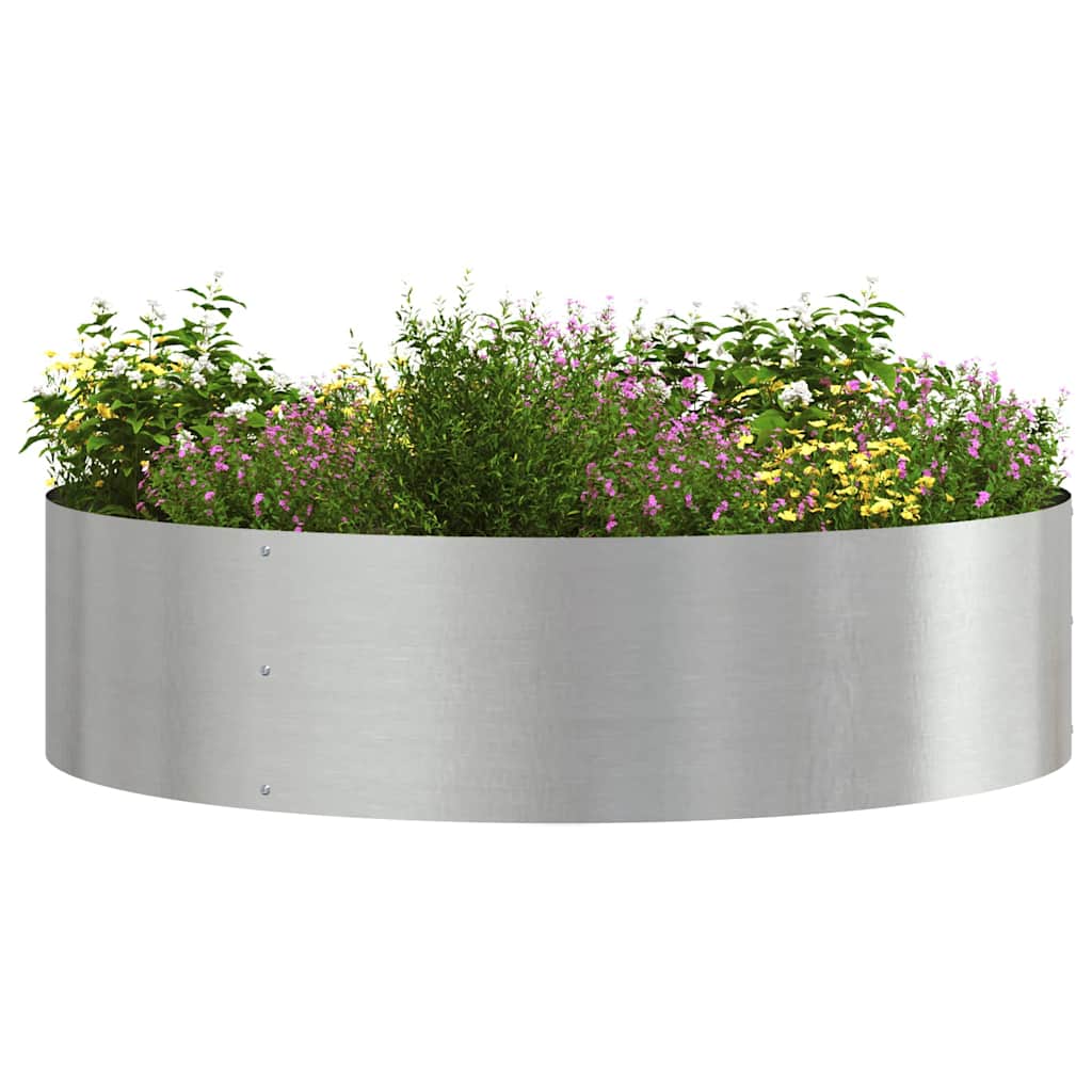 Vidaxl plantenring zilver 80 x 80 x 20 cm roestvrij staal