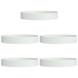 Vidaxl plantenring 5 pcs wit 120 x 120 x 20 cm koudgewalst staal