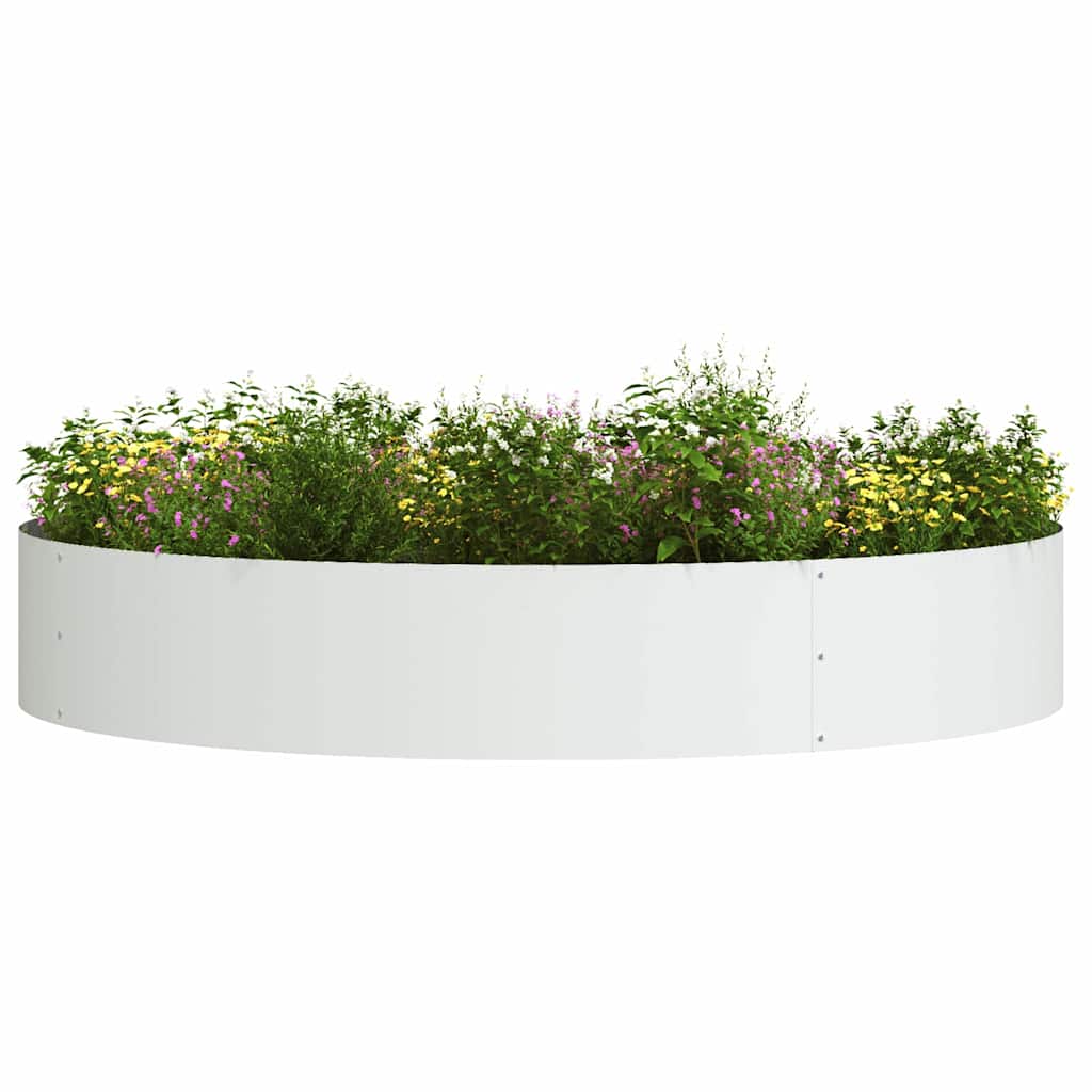 Vidaxl plantenring 5 pcs wit 120 x 120 x 20 cm koudgewalst staal