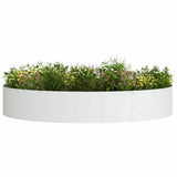 Vidaxl plantenring 5 pcs wit 120 x 120 x 20 cm koudgewalst staal