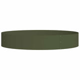 Vidaxl plantenring olijf groen 120 x 120 x 20 cm koudgewalst staal