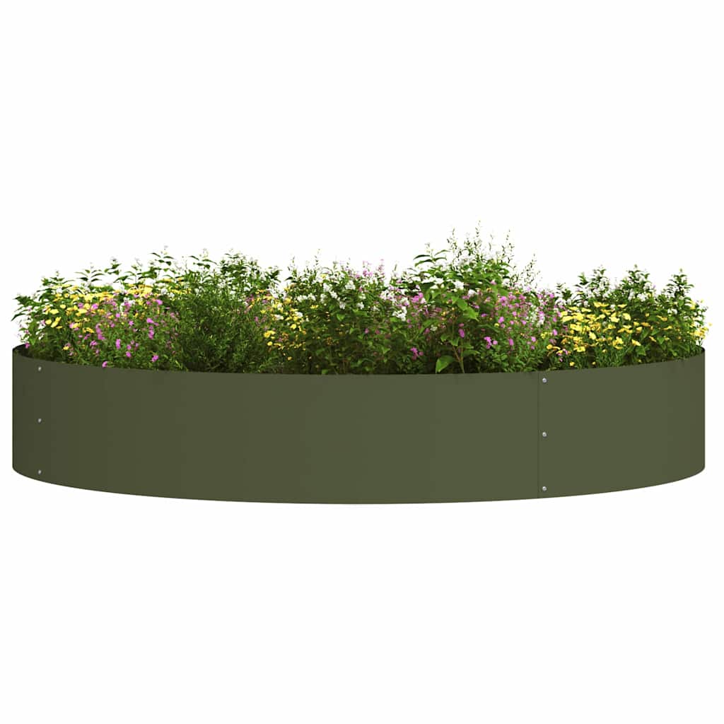 Vidaxl plantenring 5 pcs olijf groen 120 x 120 x 20 cm