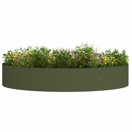Vidaxl plantenring 5 pcs olijf groen 120 x 120 x 20 cm