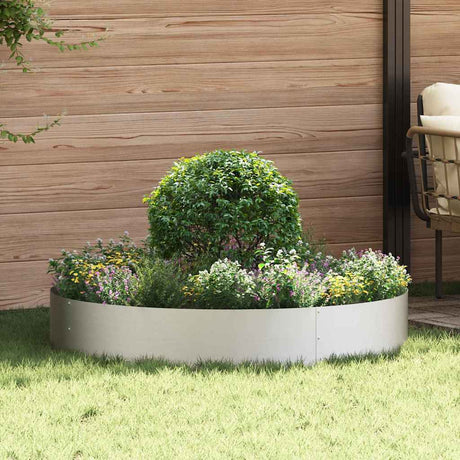 Vidaxl plantenring zilver 120 x 120 x 20 cm roestvrij staal