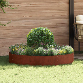 Vidaxl plantenring 5 st roestig 120 x 120 x 20 cm weervast staal