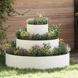 Vidaxl tuin bloempot wit 90 x 90 x 20 cm koudgewalst staal