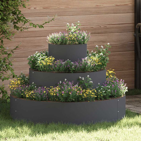 Vidaxl plantenbak antraciet 90 x 90 x 20 cm koudgewalst staal
