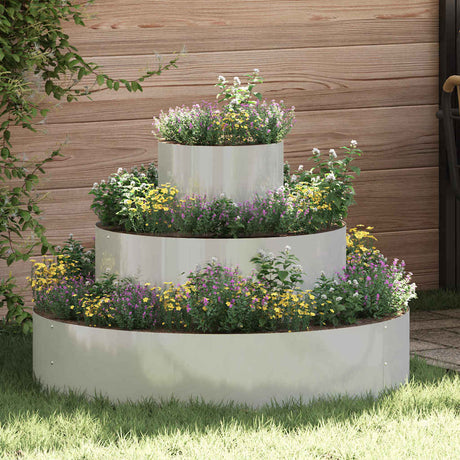 Vidaxl plantenbak zilver 90 x 90 x 20 cm gegalvaniseerd staal