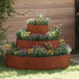 Vidaxl plantenbak roestig 90 x 90 x 20 cm weervast staal