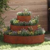 Vidaxl plantenbak roestig 90 x 90 x 20 cm weervast staal