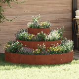 Vidaxl plantenbak roestig 120 x 120 x 20 cm weervast staal