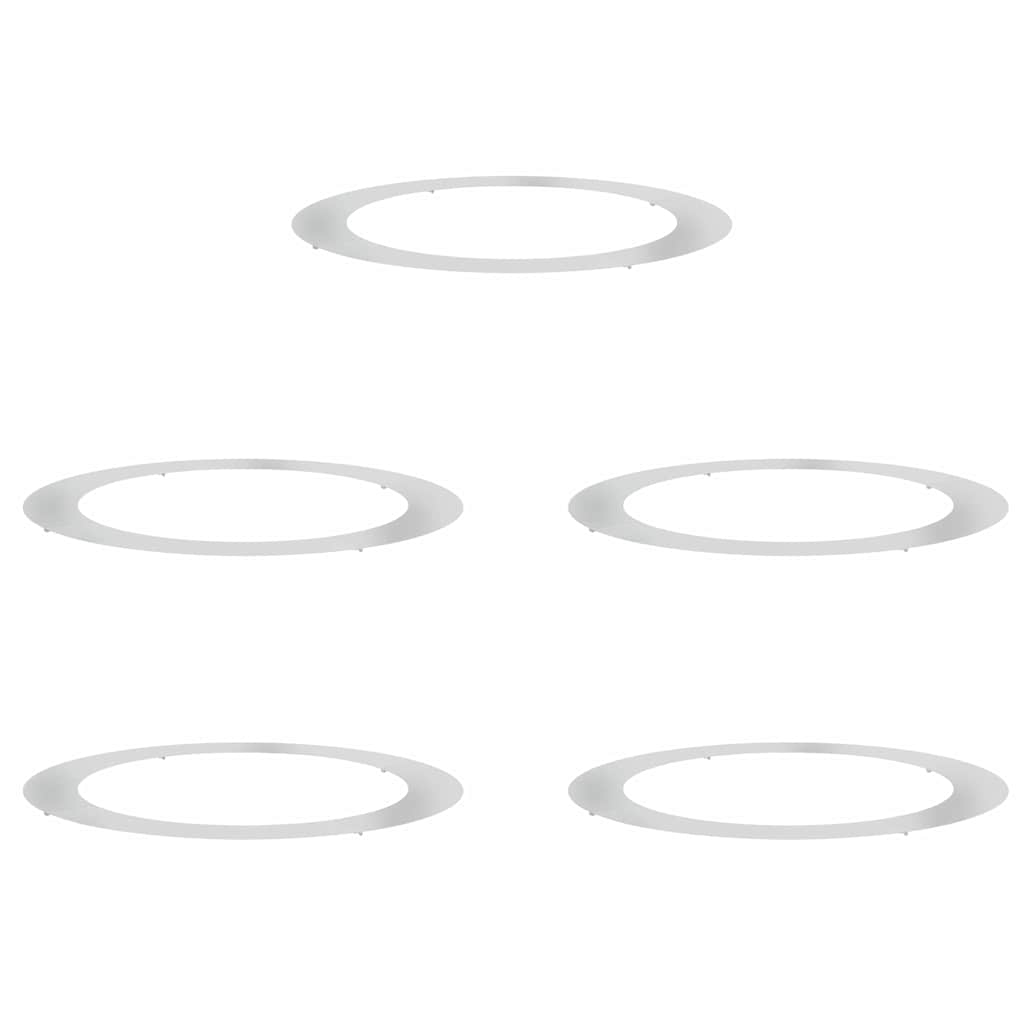 Vidaxl geschikt voor platte boomringen 5 pcs zilver ø90 120 cm