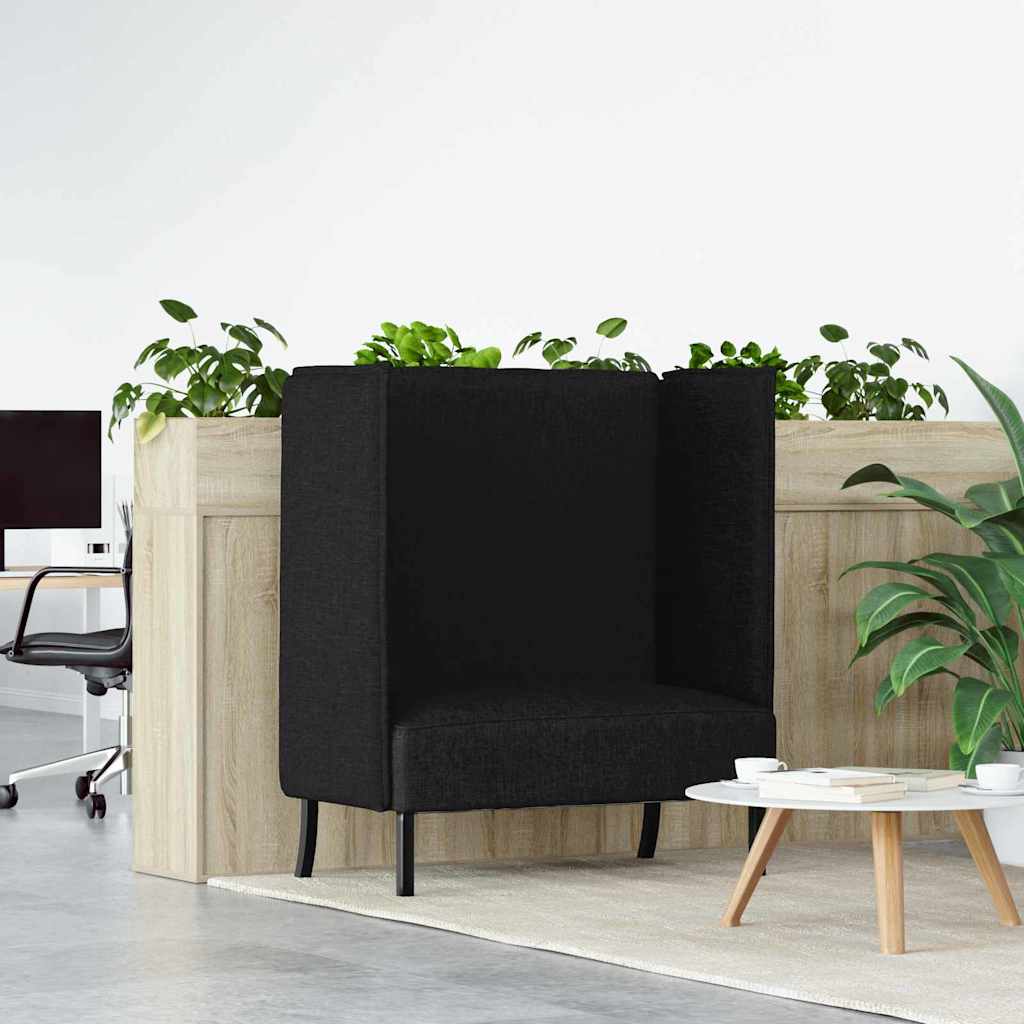 Vidaxl hoge rug bank 101cm zwart stof