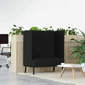 Vidaxl hoge rug bank 101cm zwart stof