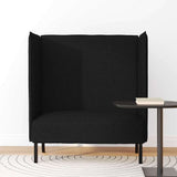 Vidaxl hoge rug bank 101cm zwart stof