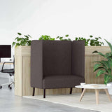 Vidaxl hoge rug bank 101cm donkerbruin stof