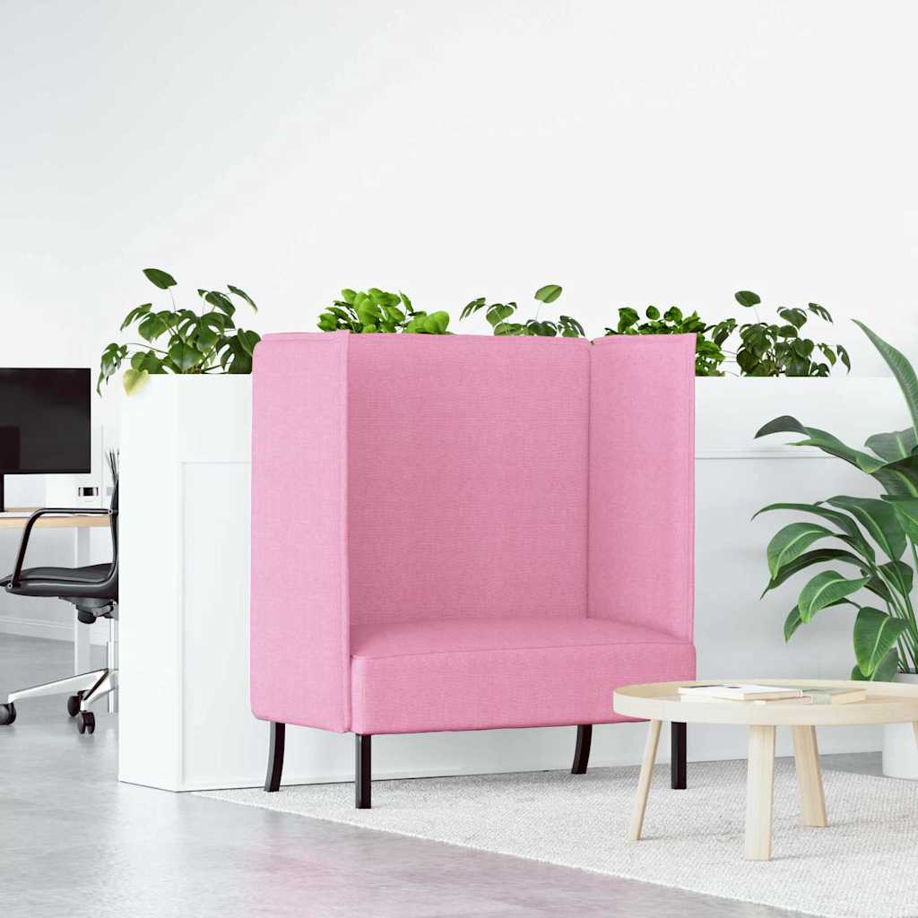 Vidaxl hoge rug bank 101cm roze stof