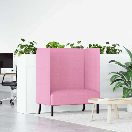 Vidaxl hoge rug bank 101cm roze stof