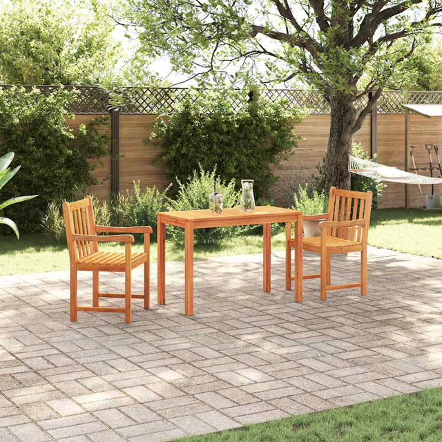 Vidaxl tuin eettafelset 3 st bruin massief acaciahout