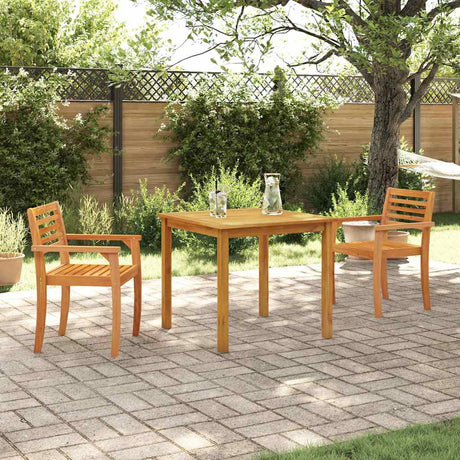Vidaxl tuin eettafelset 3 st bruin massief acaciahout