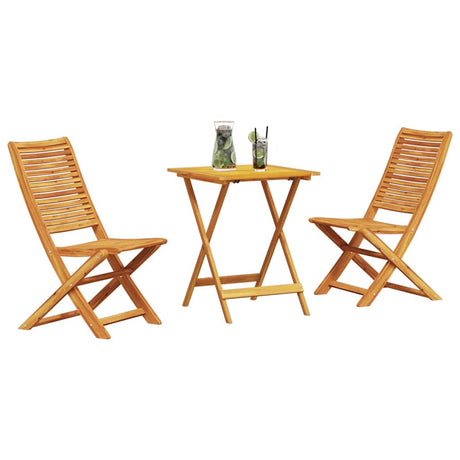 Vidaxl vouw bistro set 3 st bruin massief acaciahout