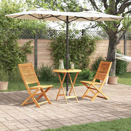 Vidaxl vouw bistro set 3 st bruin massief acaciahout