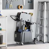 Vidaxl laswagen zwart 91 x 47 x 96 cm staal