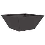 Vidaxl tuin bloempot zwart 35 x 35 x 15 cm koudgewalst staal