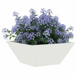 Vidaxl tuin bloempot 5 pcs wit 35 x 35 x 15 cm koudgewalst staal