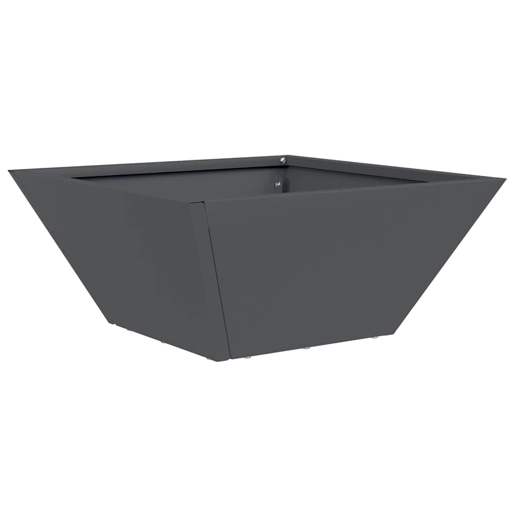 Vidaxl tuin bloempot antraciet 35 x 35 x 15 cm koudgewalst staal