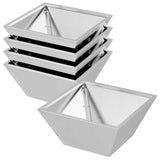 Vidaxl tuin bloempot 5 pcs zilver 35 x 35 x 15 cm roestvrij staal