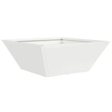 Vidaxl tuin bloempot wit 40 x 40 x 15 cm koudgewalst staal